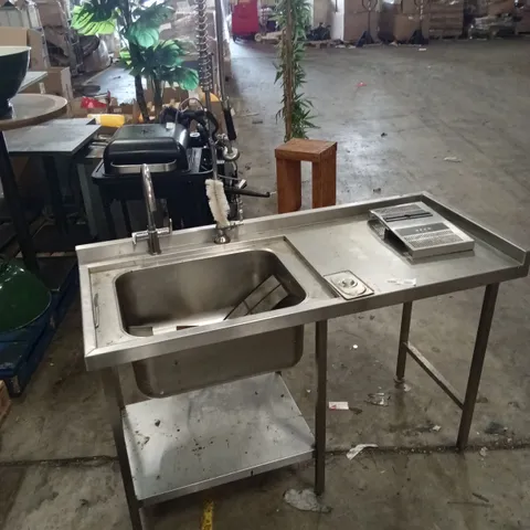 STAINLESS STEEL COMMERCIAL KITCHEN SINK AND FAUCET