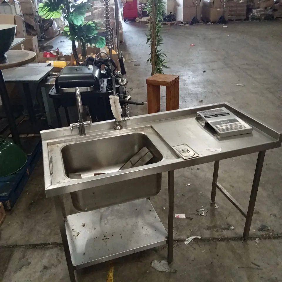 STAINLESS STEEL COMMERCIAL KITCHEN SINK AND FAUCET