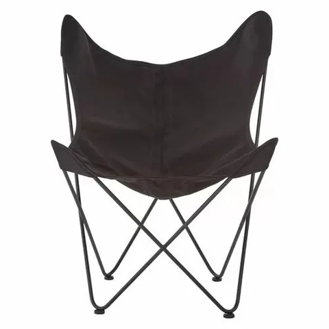 BOXED SET OF 4 OUTDOOR BUTTERFLY CHAIRS - BLACK (1 BOX)