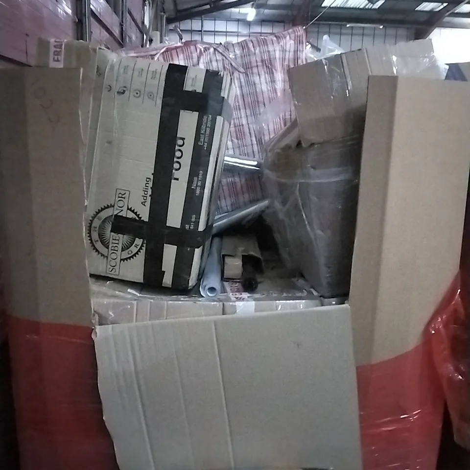 PALLET OF HOUSEHOLD ITEMS TO INCLUDE 12 INCH BIKE, PHOTO FRAME, DESK PAD,FOOD PROCESSOR AND OTHER ASSORTED ITEMS...