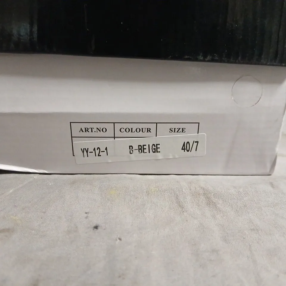 BEIGE SUEDE LOAFERS WITH VELCRO STRAP – UK 7 (EU 40) – MEN’S SHOES