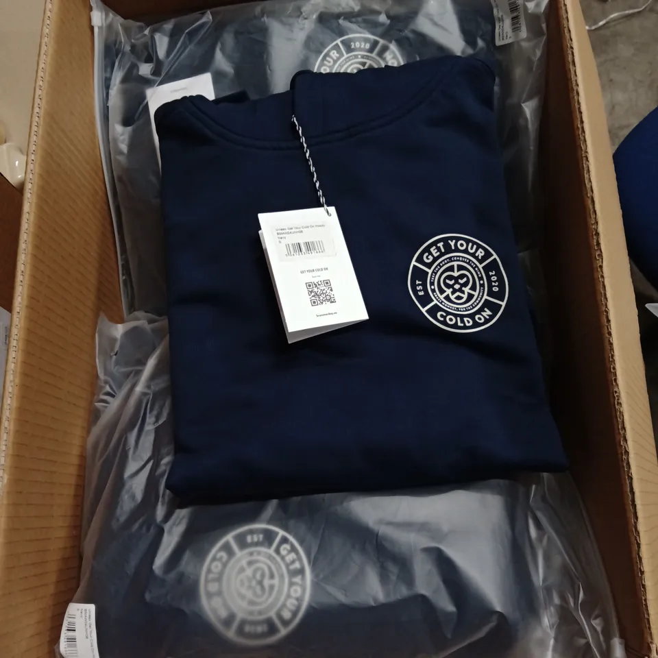 BRAND NEW BRASS MONKEY UNISEX HOODIES - APPROXIMATELY 11X // NAVY // BMAW24UNH06 // SIZE: S