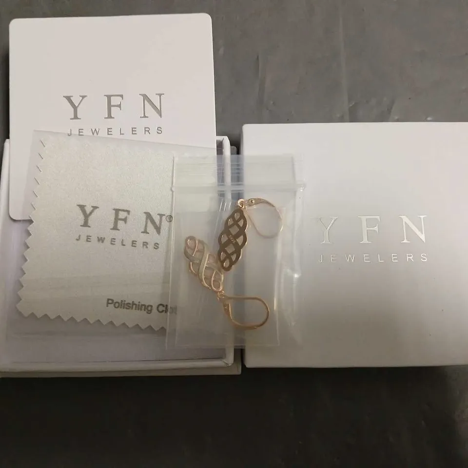 BOXED PAIR OF YFN JEWELLERS EARRINGS - S925 STAMP