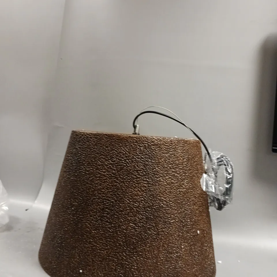 BROWN TEXURED LIGHT SHADE