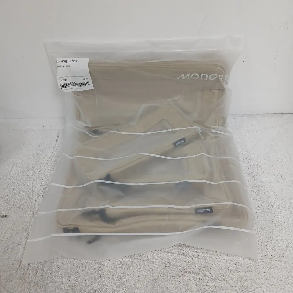 MONOS PACKING CUBES – SET OF SIX, TAN