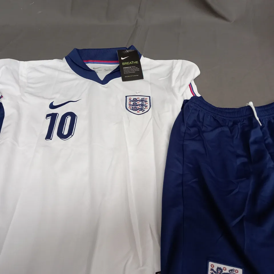 NIKE ENGLAND 2024 EUROS HOME SHIRT - BELLINGHAM 10 - KIDS SIZE 28