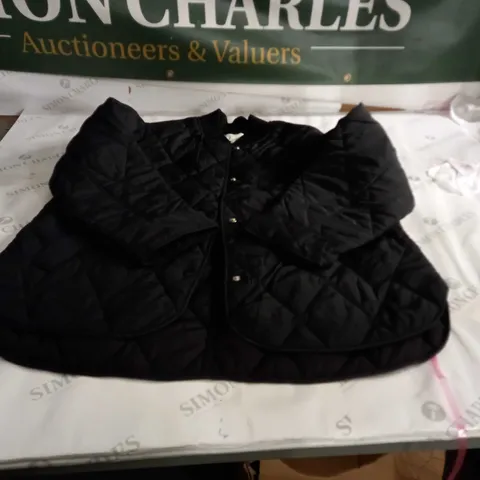 BLACK PADDED BUTTON JACKET EU SIZE 5