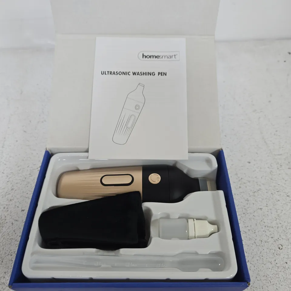 BOXED HOMESMART ULTRASONIC WASHING PEN (GOLD COLOUR)