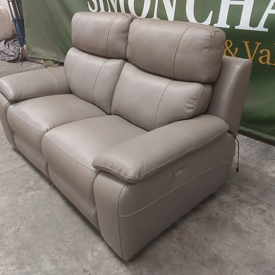 QUALITY DESIGNER ITALIAN MADE PATRIZIO 2 SEATER ELECTRIC RECLINER LEATHER SOFA
