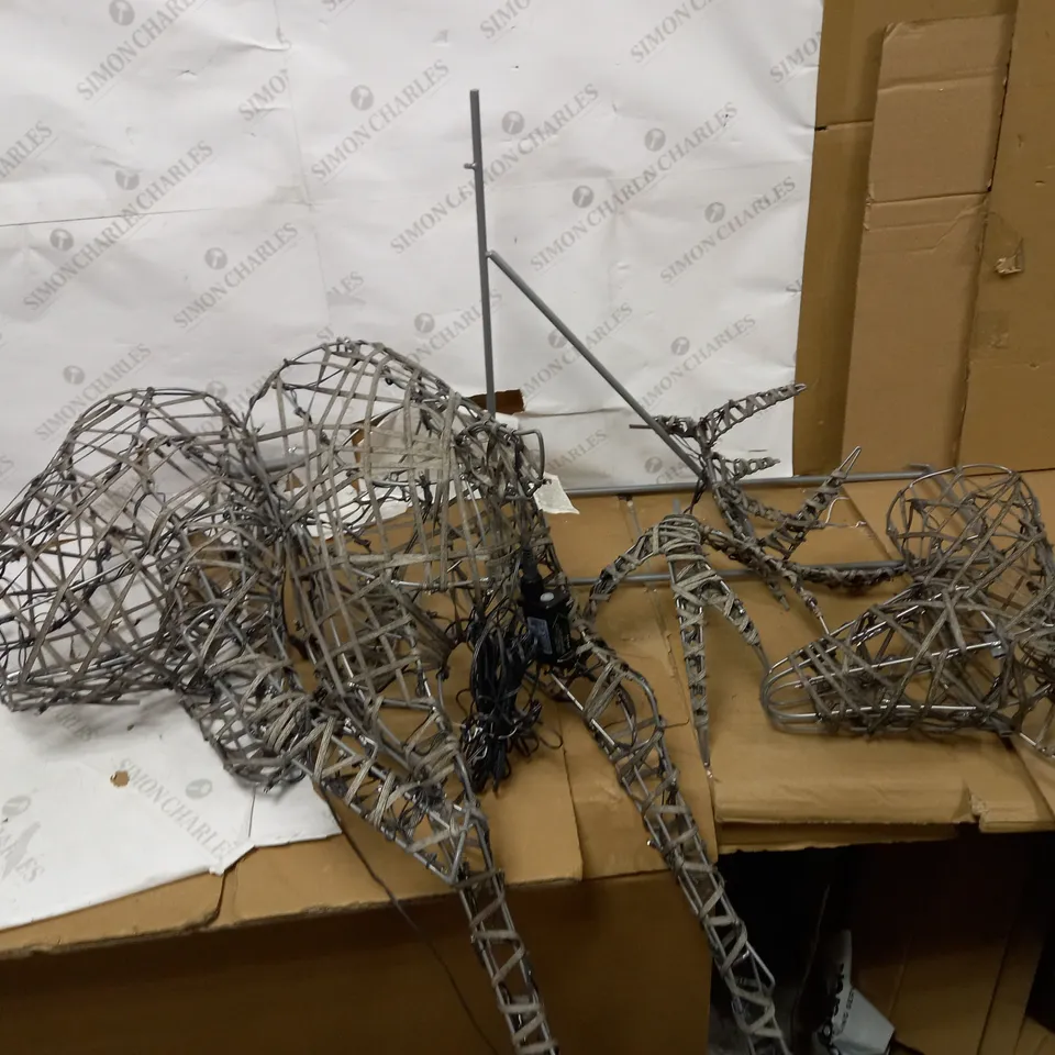 1.1 BROWN DEER WITH TIMER WARM WHITE LEDS 