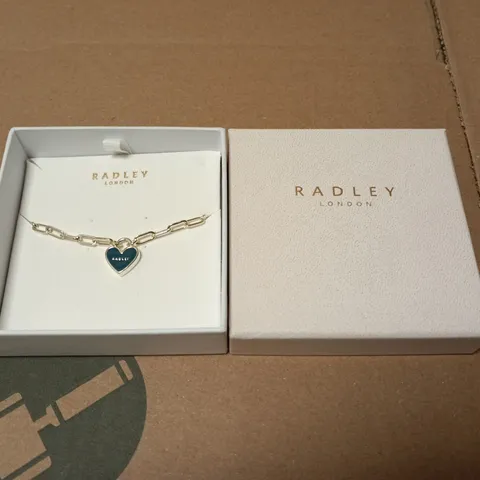 RADLEY LONDON HEART PENDANT NECKLACE – SILVER TONE - BOXED 