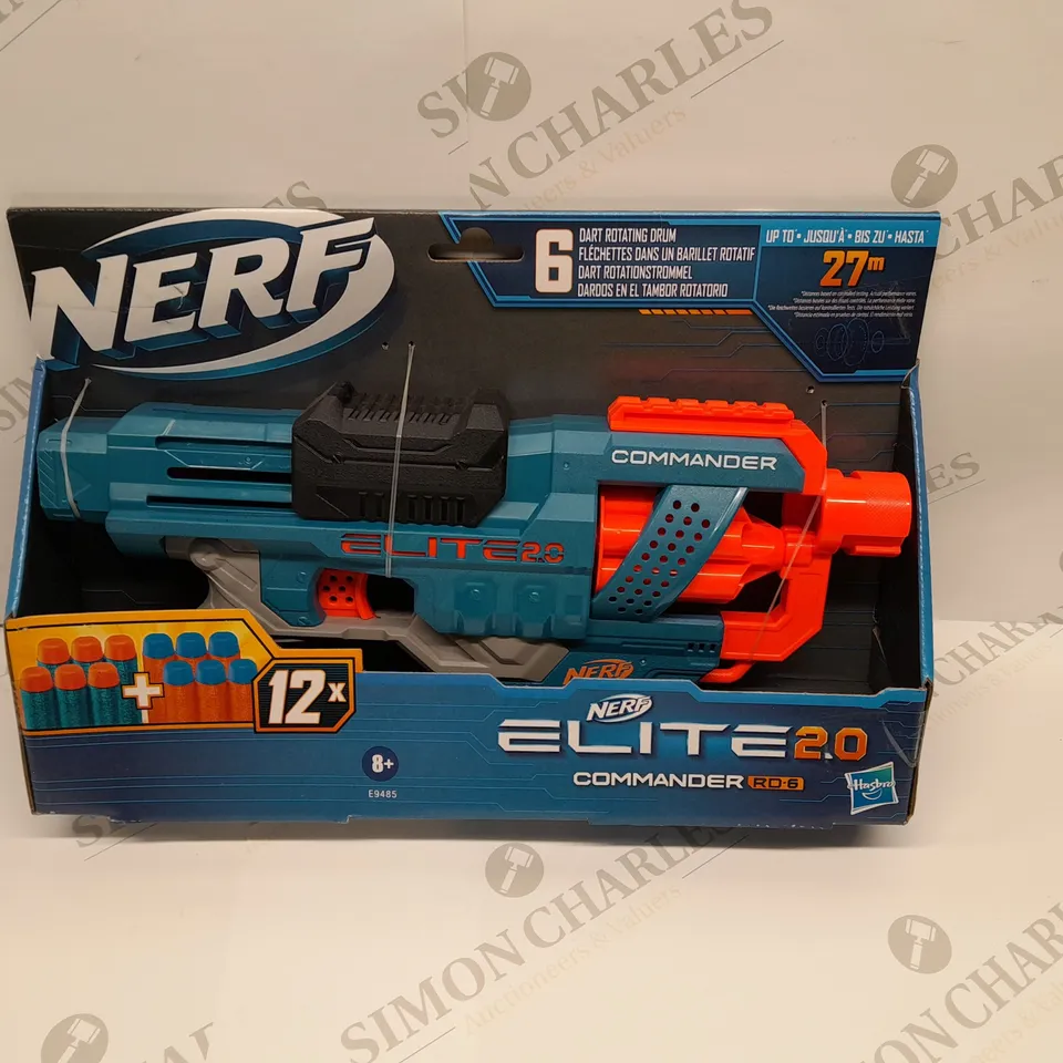 BRAND NEW BOXED NERF ELITE 2.0 COMMANDER RD-6 WITH 6 DART ROTATING DRUM