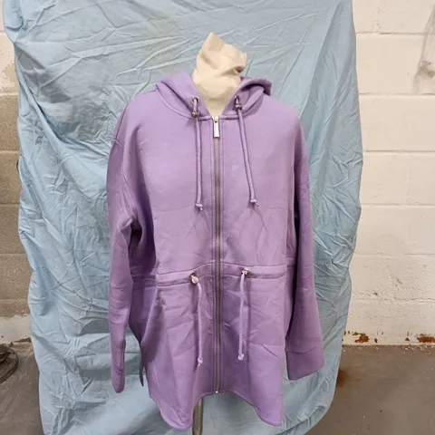 RUTH LANGSFORD PURPLE ZIP HOODIE – WOMEN’S, FRONT POCKETS, DRAWSTRING HOOD