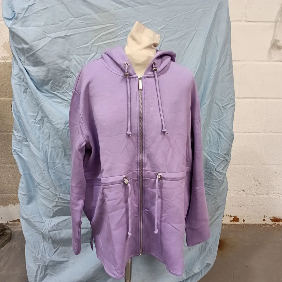 RUTH LANGSFORD PURPLE ZIP HOODIE – WOMEN’S, FRONT POCKETS, DRAWSTRING HOOD
