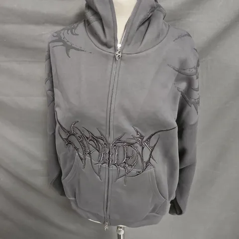 NAMED COLLECTIVE CRASH HOODIE IN CHARCOAL SIZE S/M