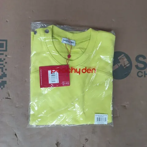 BAGGED PEACHY DEN TRIXIE SWEAT COTTON VEST TOP IN HIGHLIGHTER SIZE LARGE