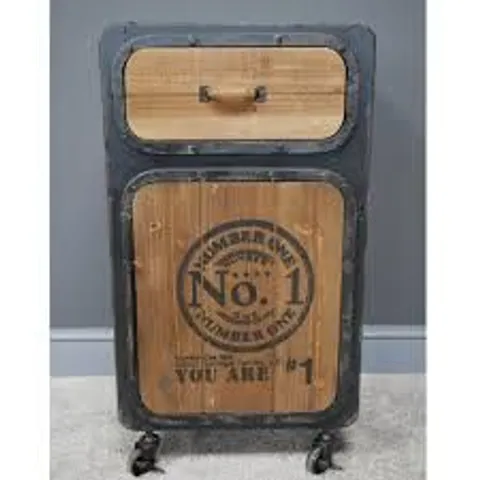 BRAND NEW BOXED HOMESDIRECT365 INDUSTRIAL BEDSIDE CABINET
