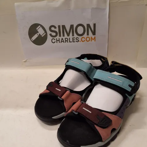 JOSEF SEIBEL SANDALS – UK 7 (EU 40) MULTICOLOUR LEATHER STRAPS