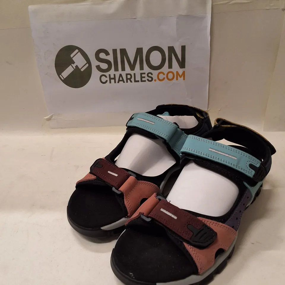 JOSEF SEIBEL SANDALS – UK 7 (EU 40) MULTICOLOUR LEATHER STRAPS