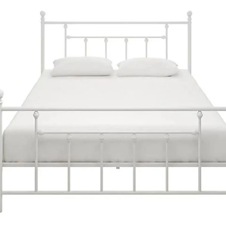 BOXED MANILA METAL BED WHITE, KING SIZE (1 BOX)