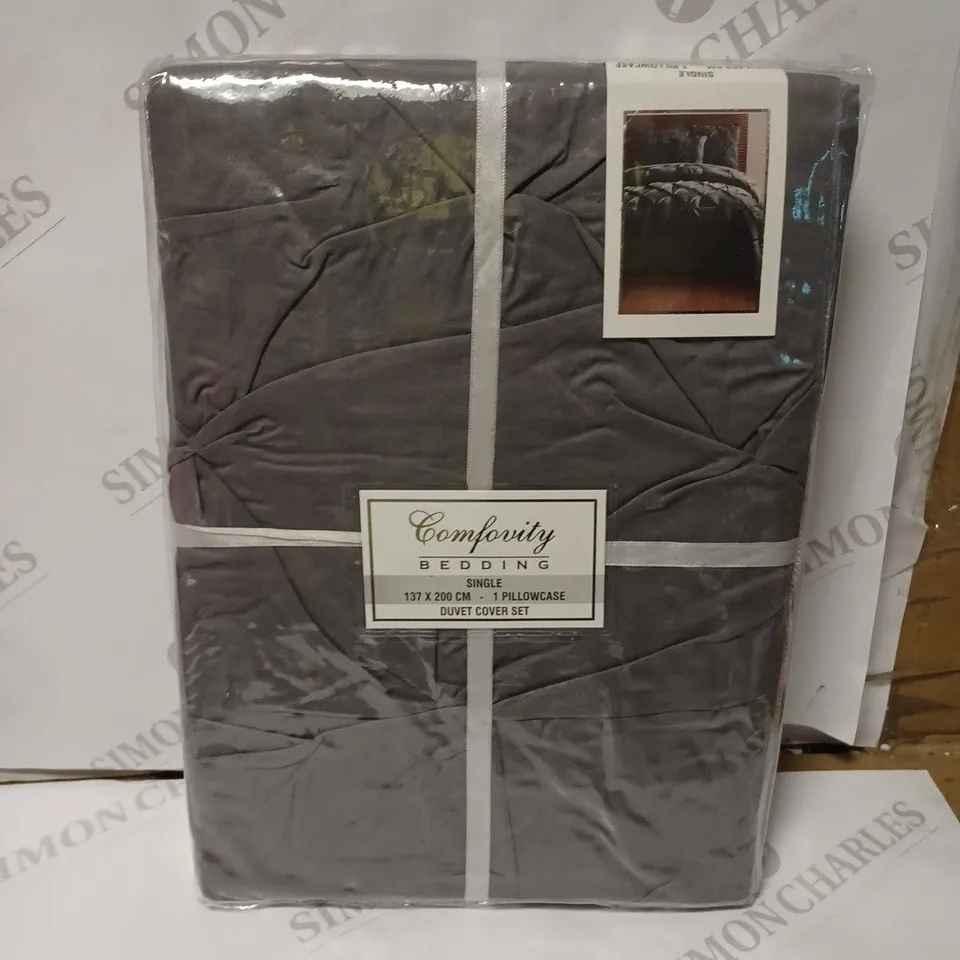 COMFORITY BEDDING COTTON SINGLE SET - AS MARQUISE CHARCOAL