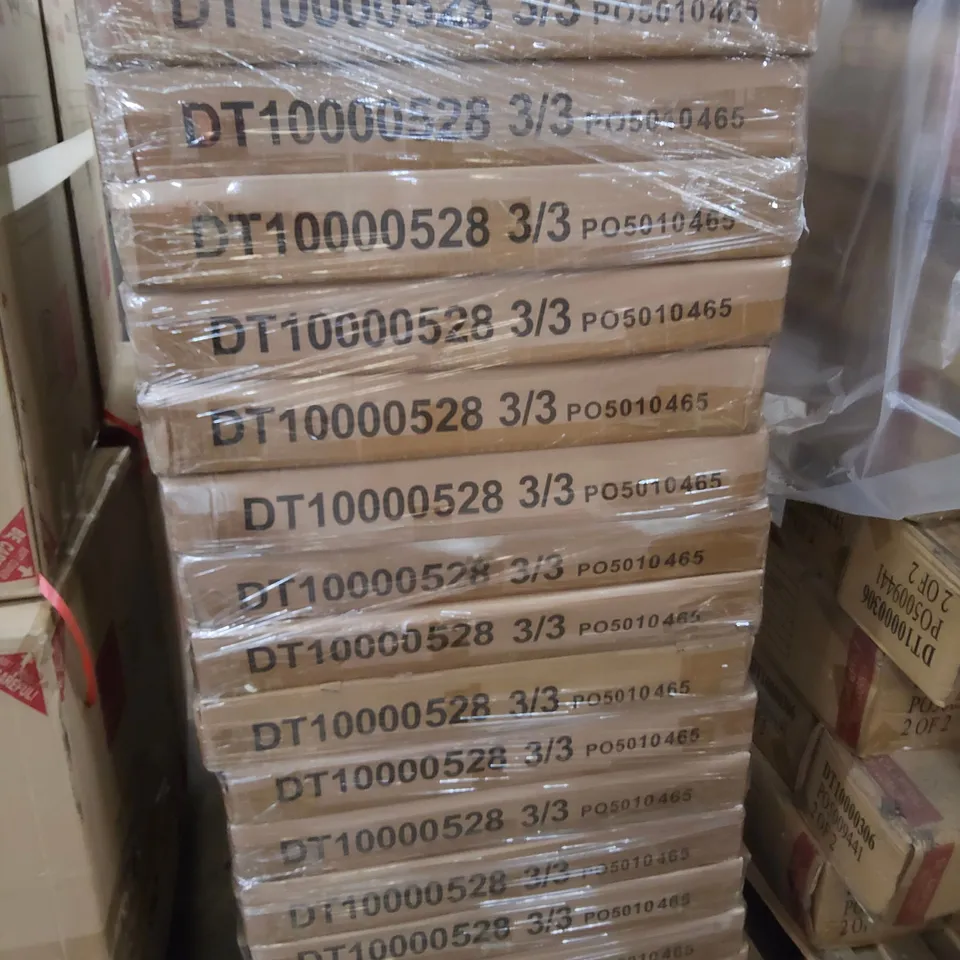 PALLET OF APPROXIMATELY 31 SAVOY ROUND WHITE MARBLE & CHROME DINING TABLE BASES ( BOX 3 OF 3 ONLY)