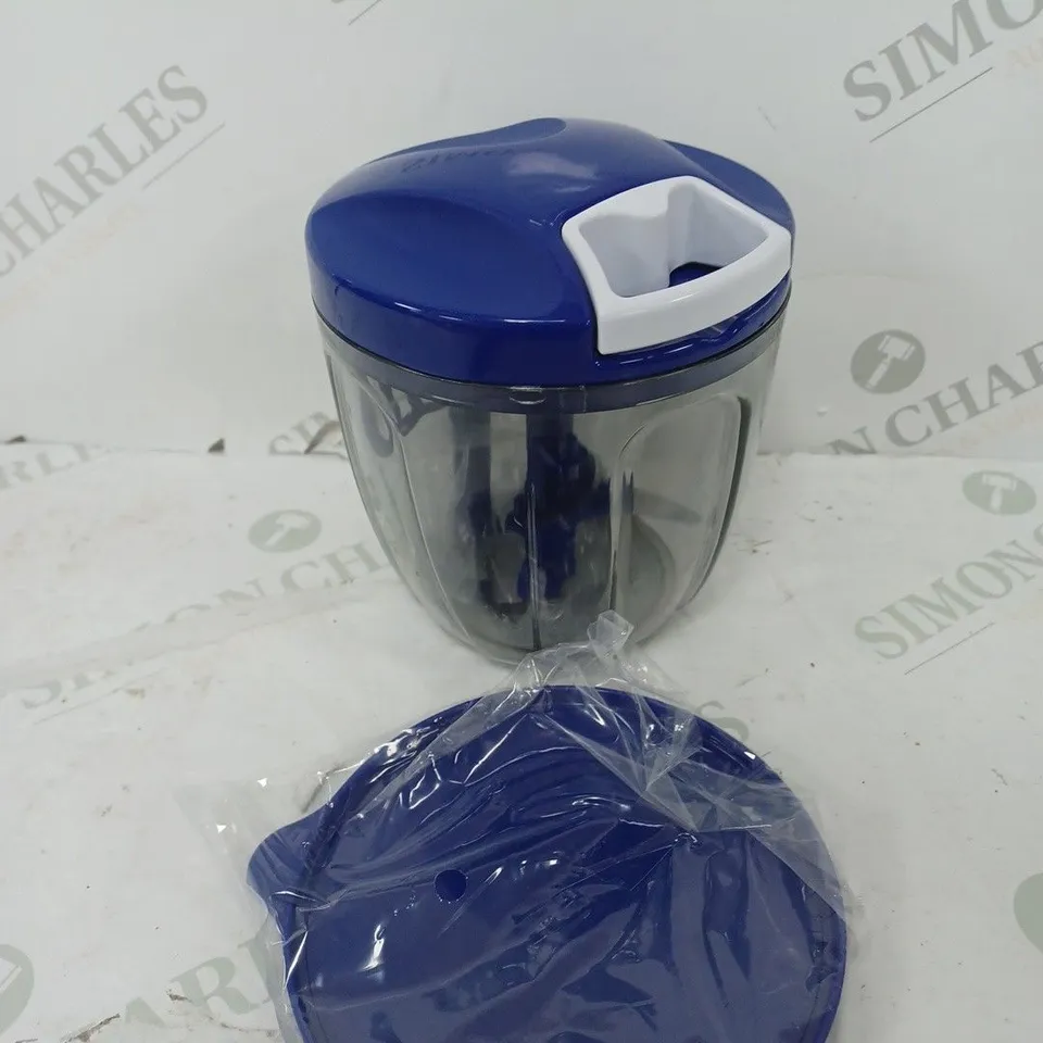 BOXED PIRANHA PULL AND CHOP JUMBO FOOD PROCESSOR - BLUE