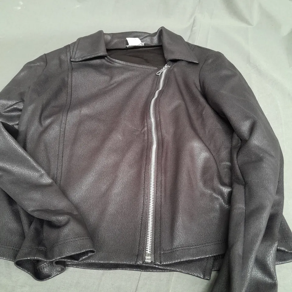 KIM&CO OFF BLACK ZIP UP JACKET - XS