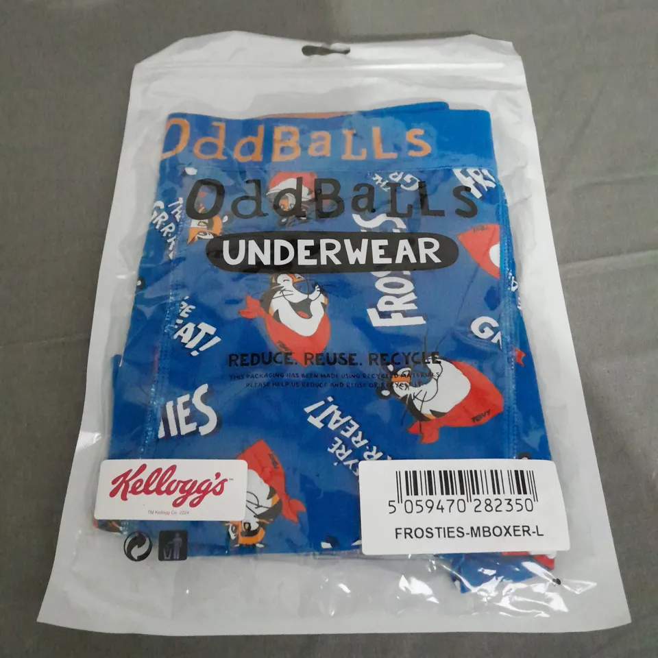 SEALED ODDBALLS UNDERWEAR FROSTIES MENS BOXERS - LARGE