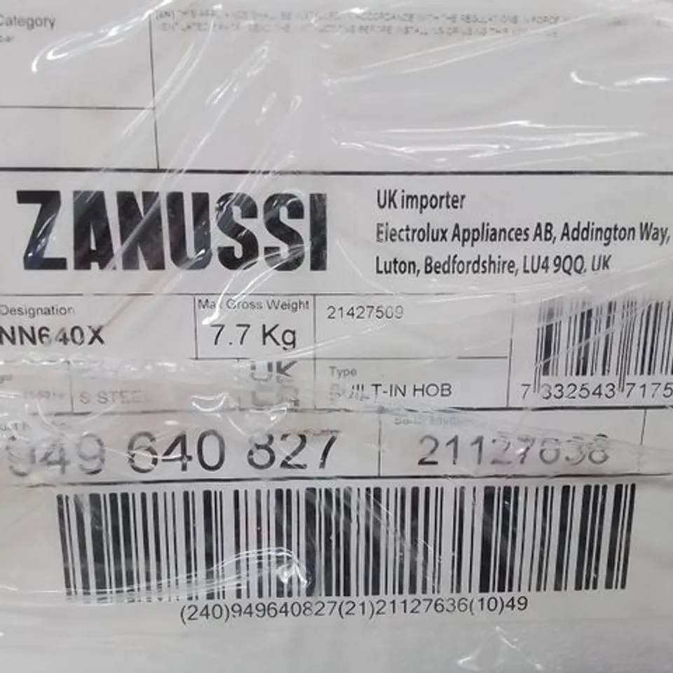 ZANUSSI INTEGRATED 59CM GAS HOB - STAINLESS STEEL Model ZGNN640X RRP £209