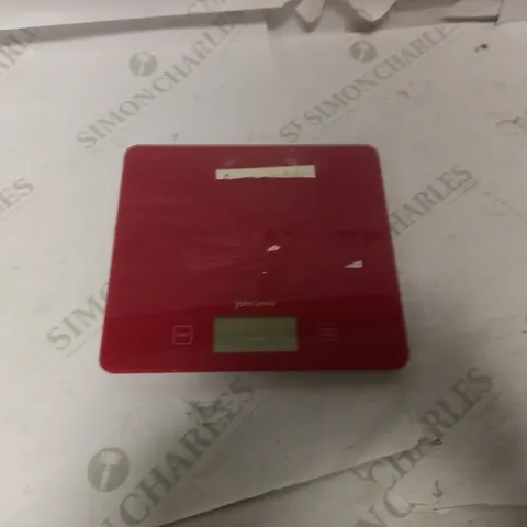 JOHN LEWIS RED KITCHEN SCALE