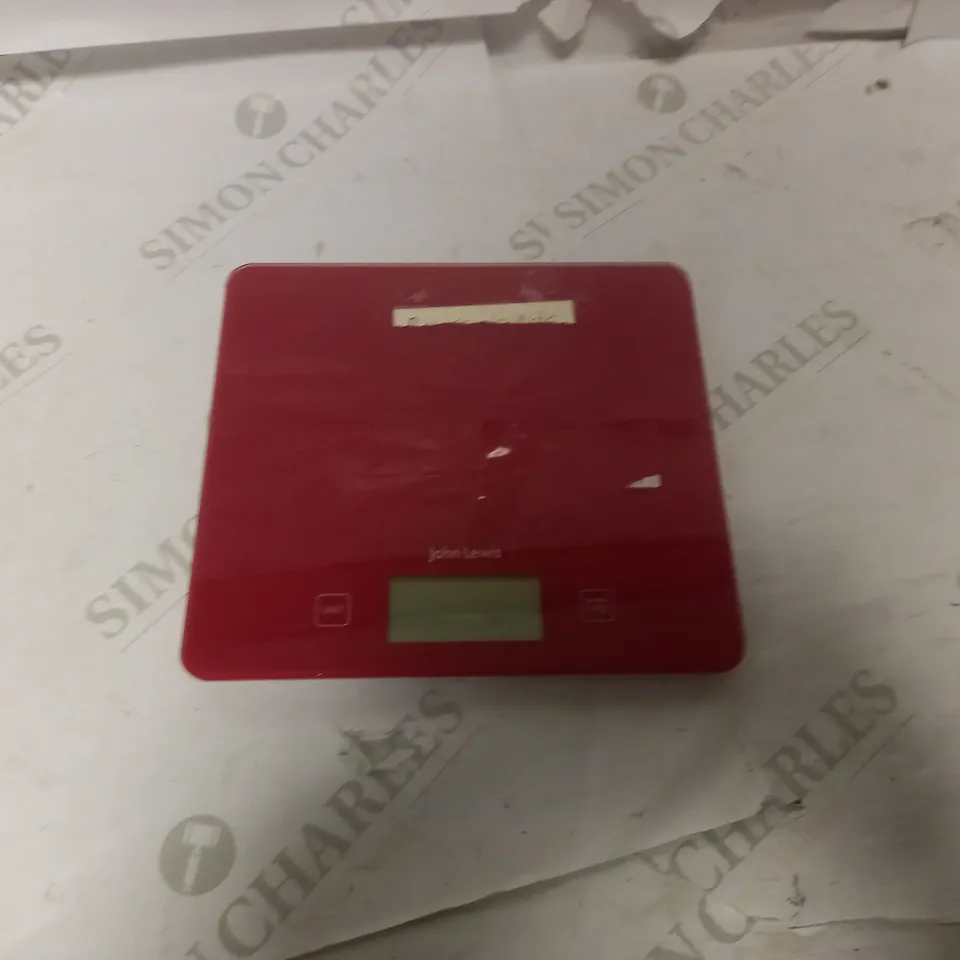JOHN LEWIS RED KITCHEN SCALE 