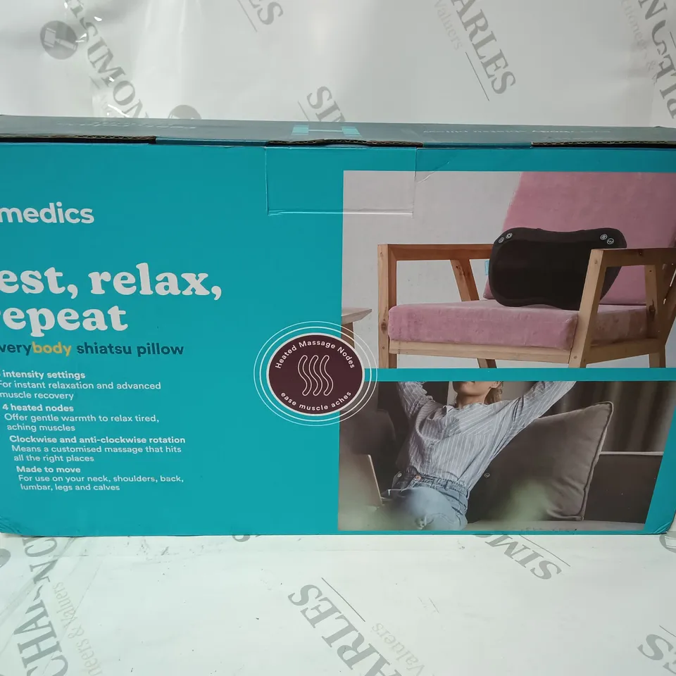 BOXED HOMEDICS HEATED SHIATSU PILLOW