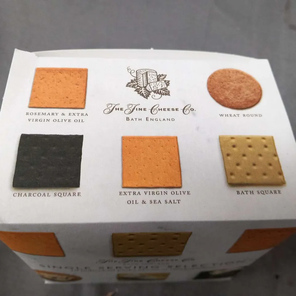 SIX THE FINE CHEESE CO SINGLE SERVING SELECTION 10 INDIVIDUAL PACKS OF TWO OR THREE CRACKERS 8 X 15G 2 X 18G 