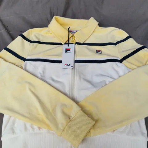 FILA GIOVANA TRACK TOP – VINTAGE WAX YELLOW/GARDENIA – SIZE S