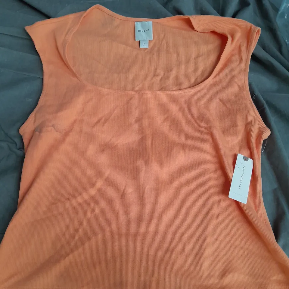 ANTHROPOLOGIE MAEVE SLEEVELESS VEST ORANGE SIZE LARGE