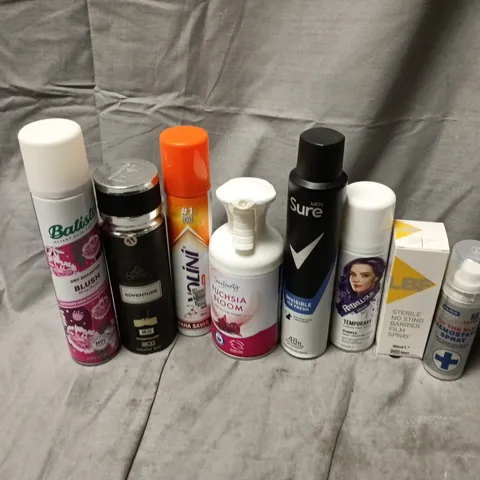APPROXIMATELY 15 ASSORTED AEROSOLS TO INCLUDE SURE ICE FRESH, BATISTE BLUSH, LBF FILM SPRAY, ETC - COLLECTION ONLY