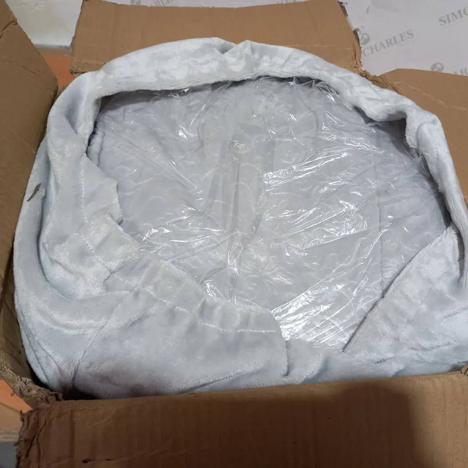 CHARCOAL GREY DOUBLE BED FLUFFY BLANKET