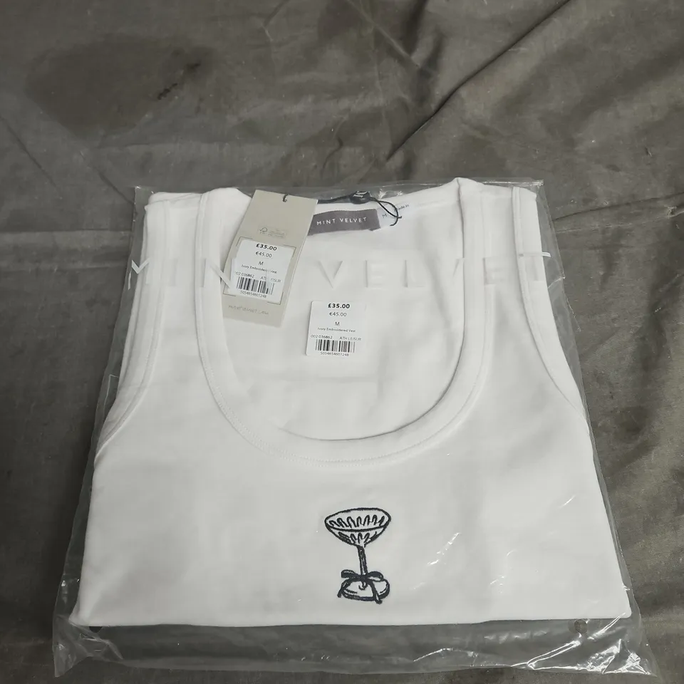 MINT VELVET IVORY EMBROIDERED VEST – WOMEN'S, SIZE M