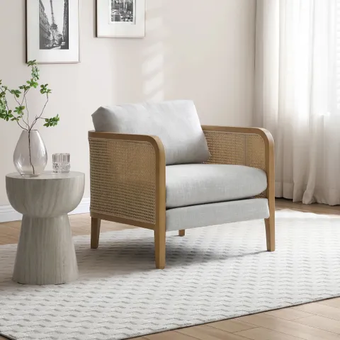BOXED RUITHERO RATTAN ACCENT CHAIR (1 BOX)