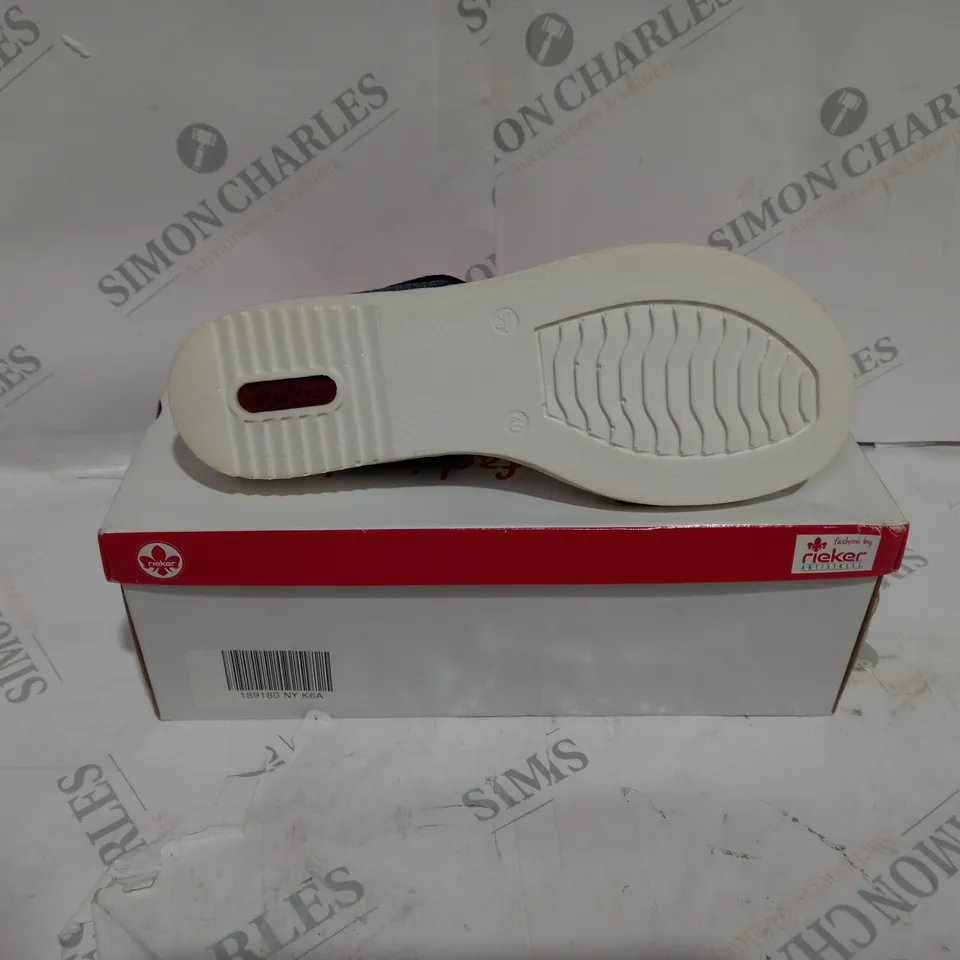 BOXED RIEKER BLUE SANDALS SIZE 40