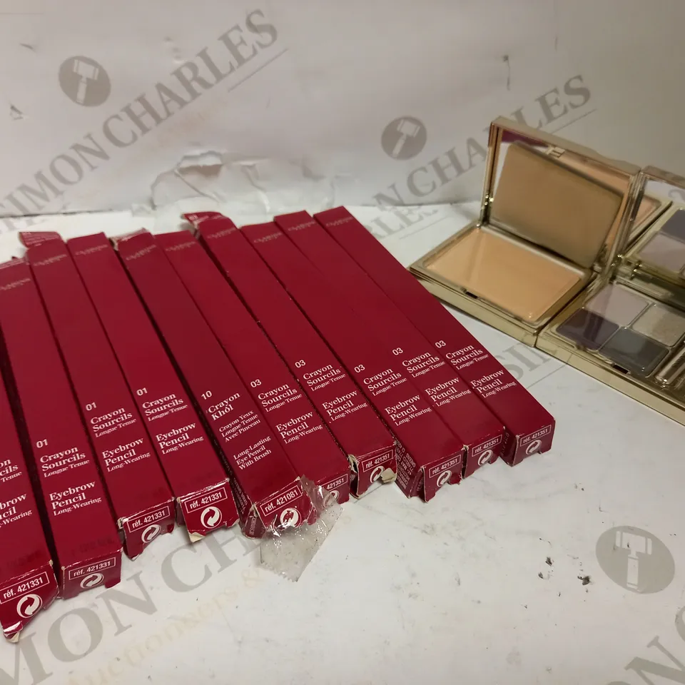LOT OF 12 ASSORTED CLARINS MAKE UP ITEMS