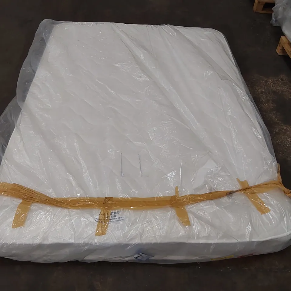 QUALITY BAGGED 4'6" OPEN COIL SPRING MEMORY MATTRESS 