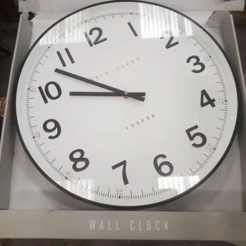 BOXED WHITBY WALL CLOCK 50CM - BLACK