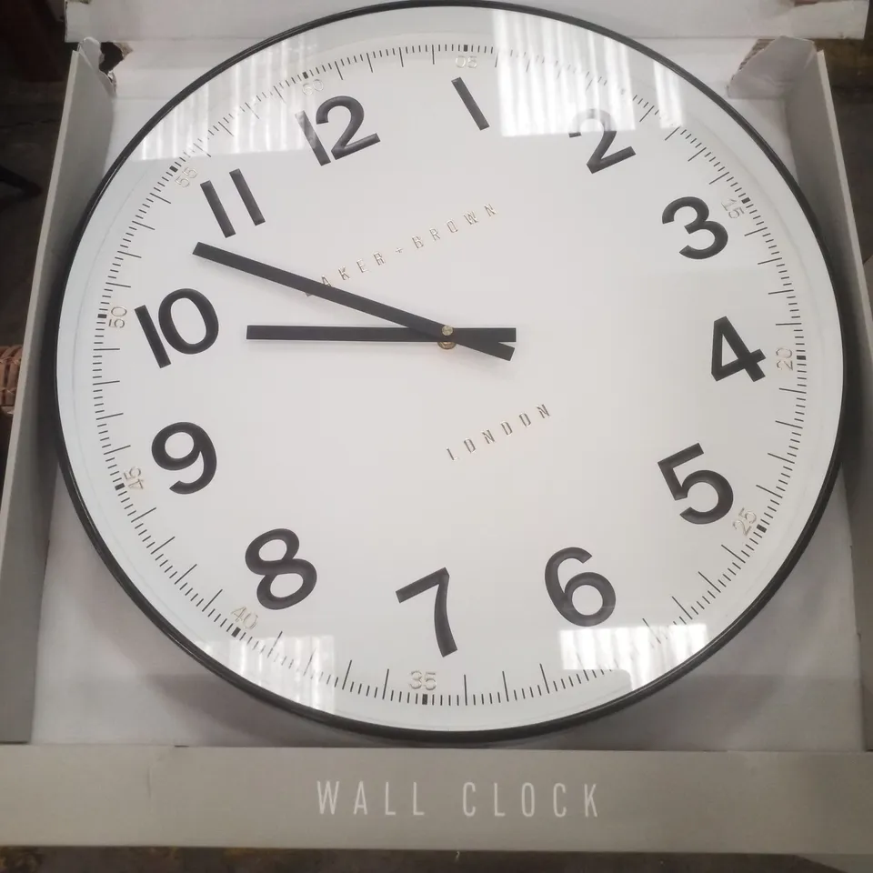 BOXED WHITBY WALL CLOCK 50CM - BLACK