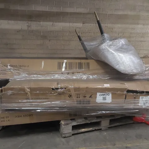 PALLET CONTAINING A LARGE QUANTITY OF ASSORTED DESIGNER FURNITURE PARTS ECT