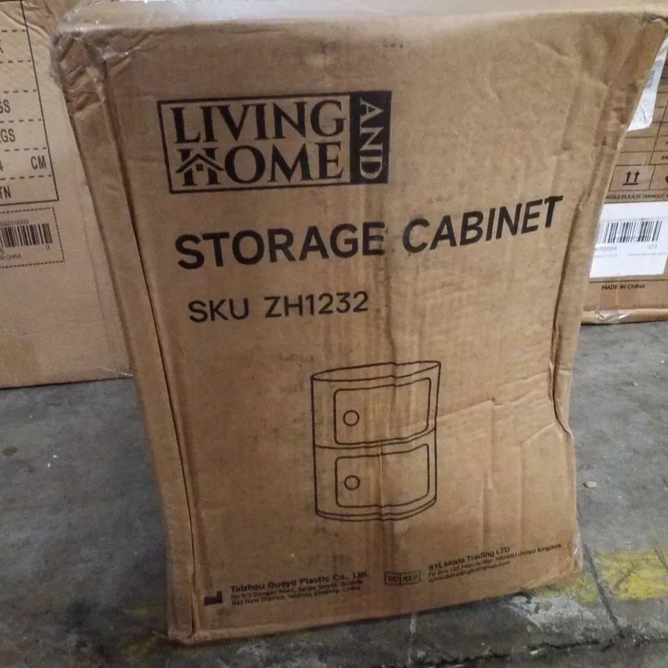 BOXED LIVING AND HOME STORAGE CABINET - WHITE