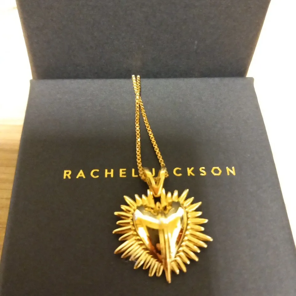 BOXED RACHEL JACKSON ELECTRIC DECO HEART NECKLACE