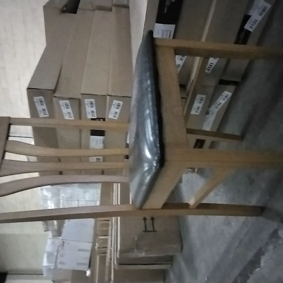 BOXED WOODEN CHAIR WITH BROWN PU SEAT X 2 PCS