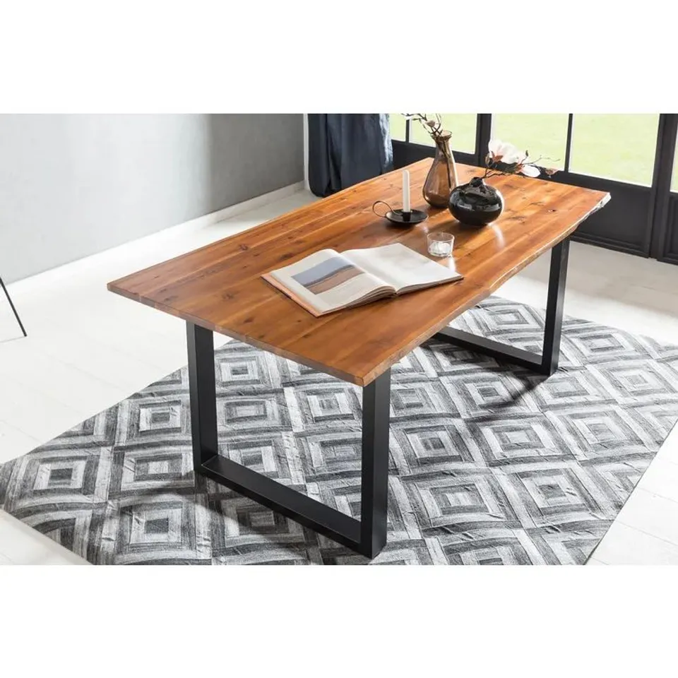 BOXED BAUMKANTENTISCH LANDO ALBERT'S DINING TABLE 77X140X80CM (2 BOXES)